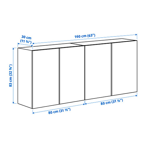 IVAR wall cabinet with doors