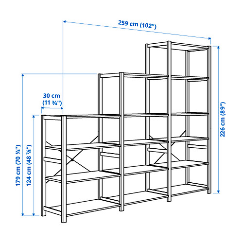 IVAR 3 sections/shelves