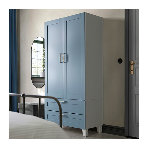 PLATSA wardrobe with 2 doors+2 drawers