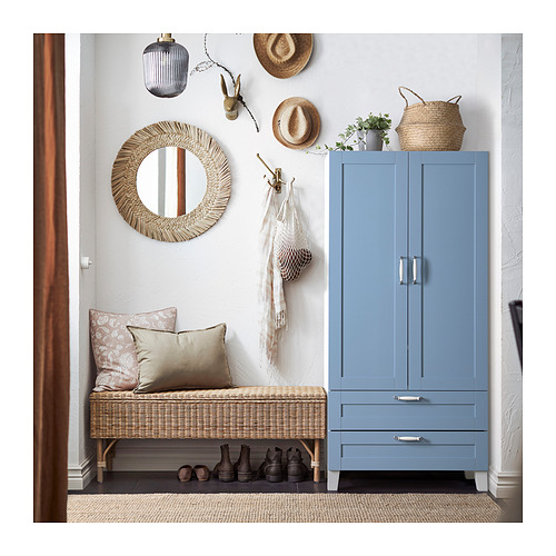 PLATSA wardrobe with 2 doors+2 drawers