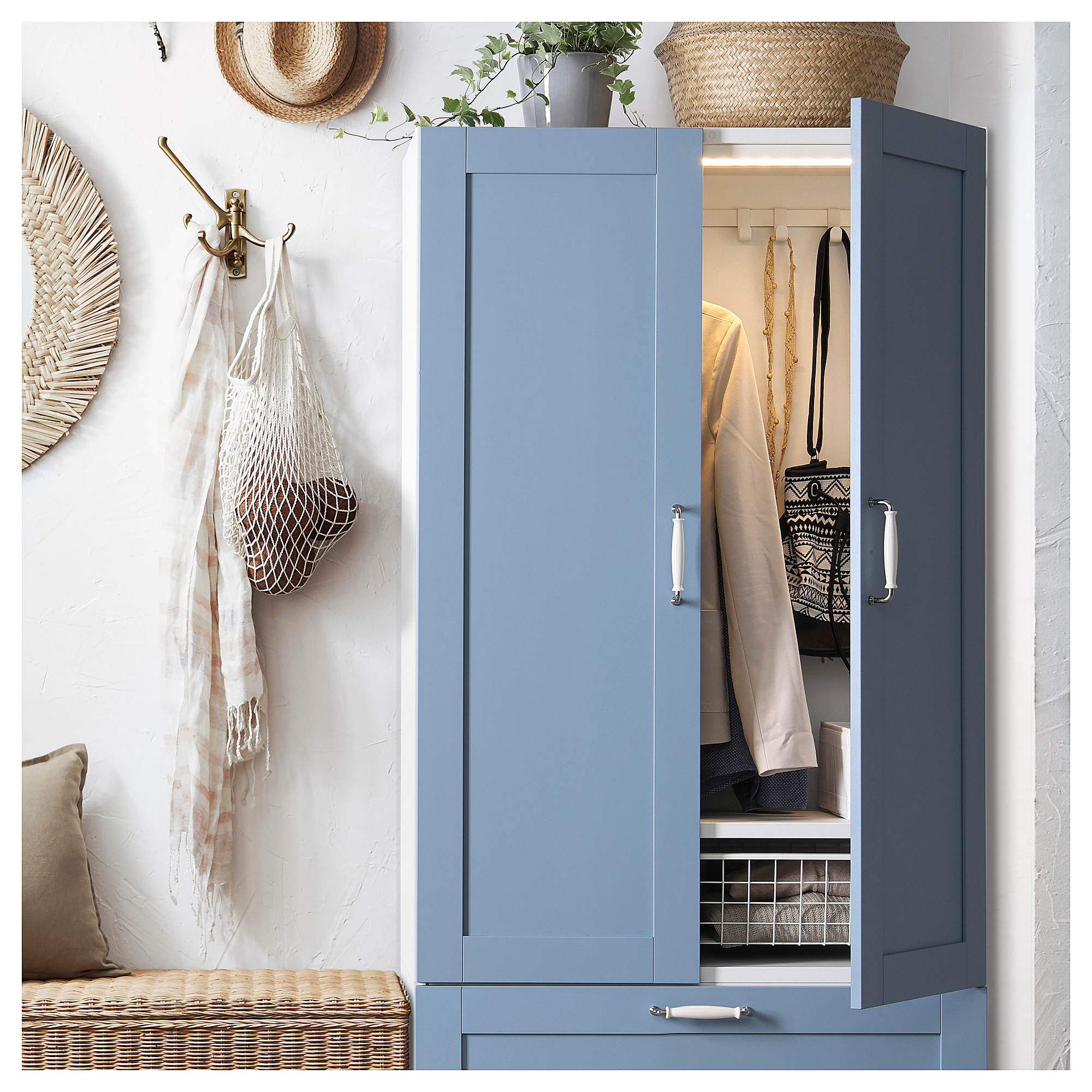 SANNIDAL - door, blue, 40x120 cm | IKEA Hong Kong and Macau