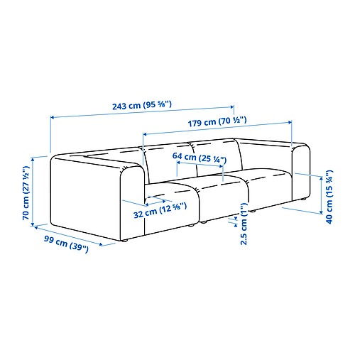 STOCKHOLM 2025 3-seat sofa