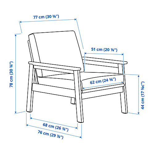 BONDHOLMEN armchair, outdoor
