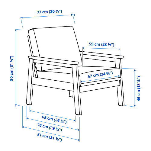 BONDHOLMEN armchair, outdoor