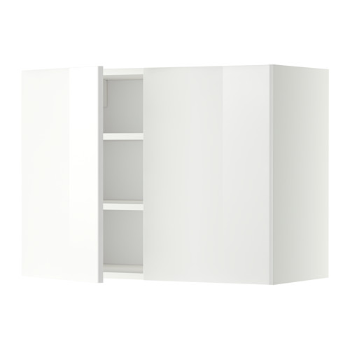 METOD wall cabinet with shelves/2 doors