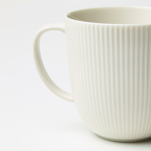 OFANTLIGT mug, white, 31 cl