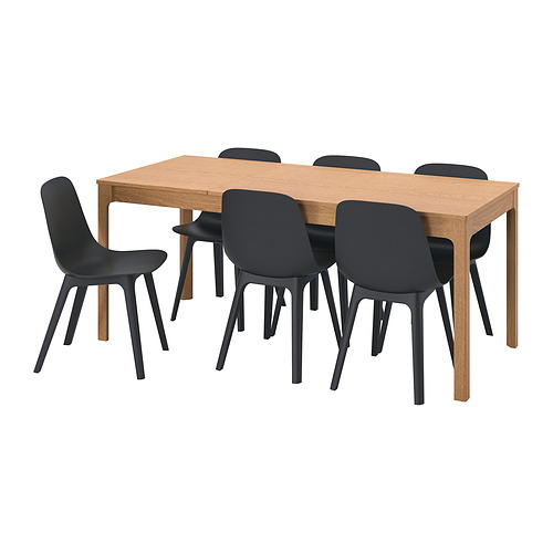 ODGER/EKEDALEN table and 6 chairs