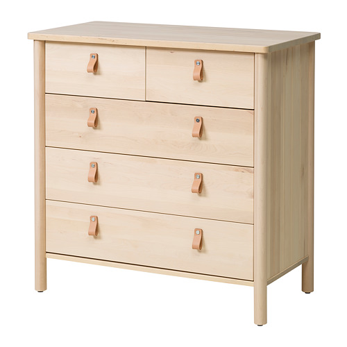BJÖRKSNÄS chest of 5 drawers