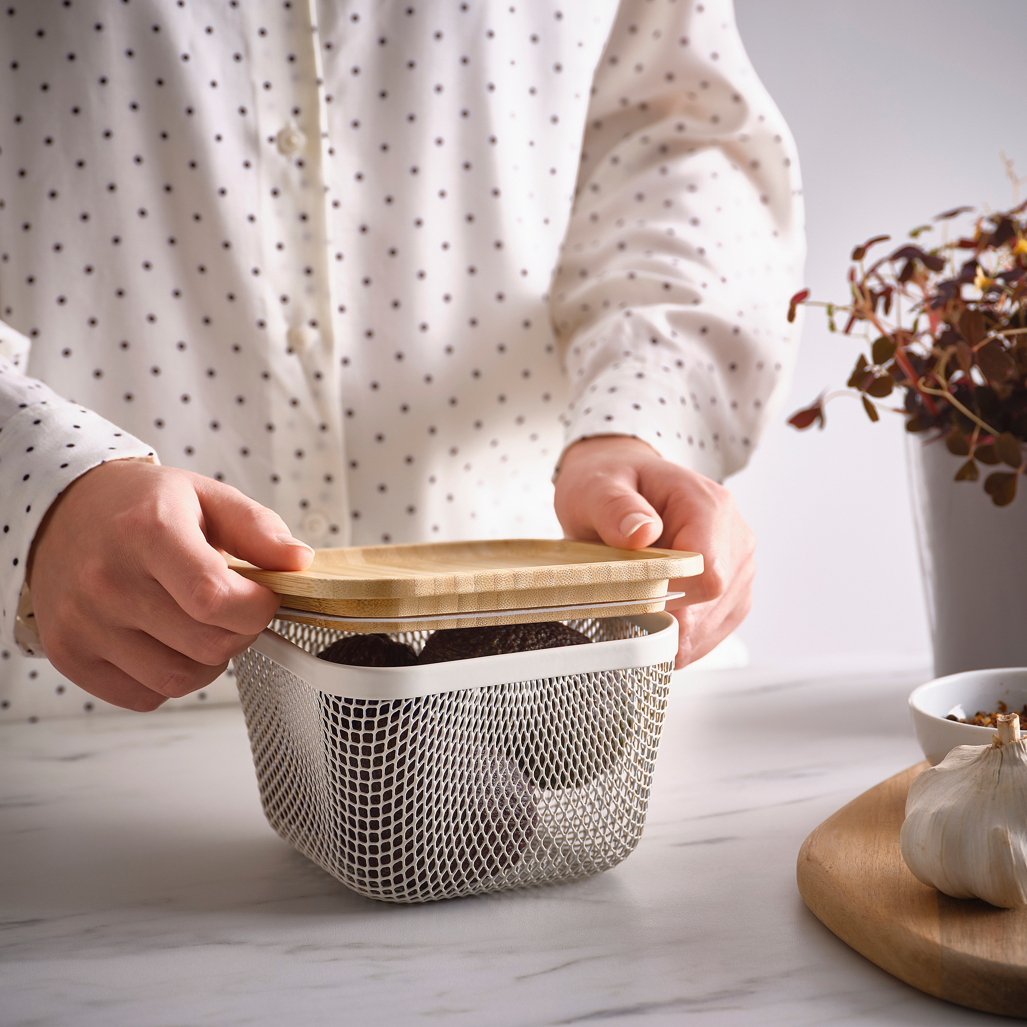 IKEA 365+ food storage basket with lid