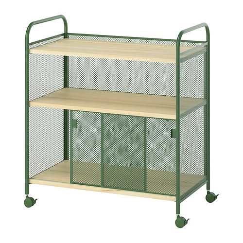 NÅLMAKARE - cabinet on castors, dark green/metal, 79x44x88 cm | IKEA Hong Kong and Macau - E1006195_S4