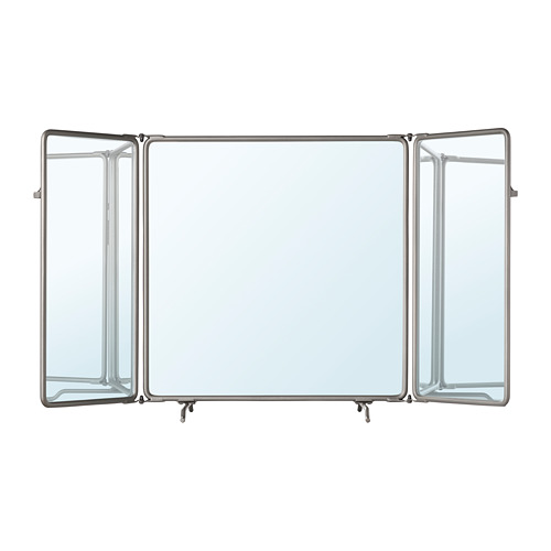 SYNNERBY tri-fold mirror, 90x48 cm, grey