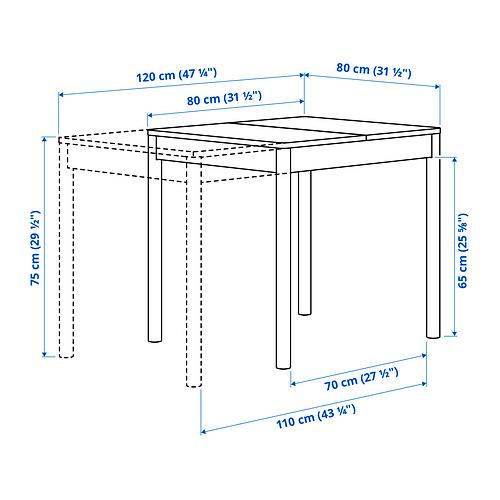 TONSTAD extendable table