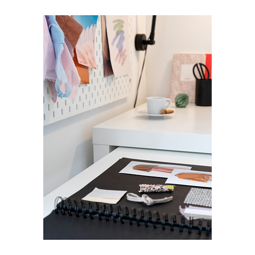 MALM desk with pull-out panel