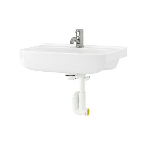 BJÖRKÅN wash-basin w water trap/mixer tap