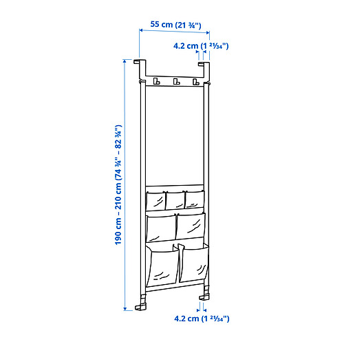 KOMPISHÄNG hanger for door