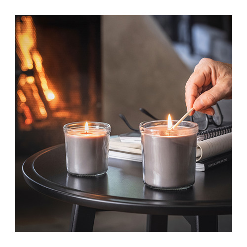ENSTAKA scented candle in glass