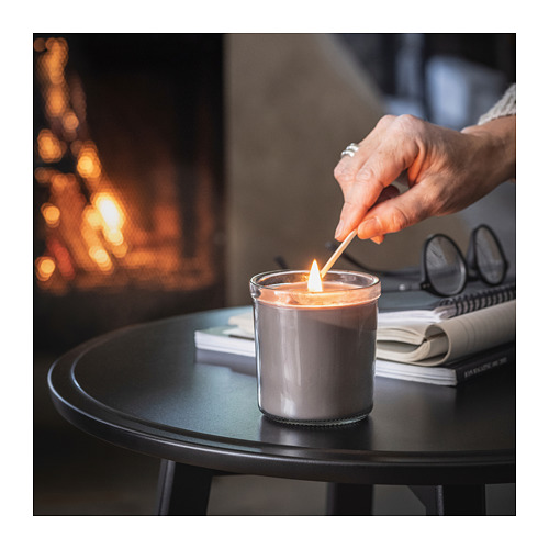 ENSTAKA scented candle in glass