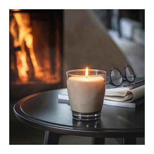 ENSTAKA scented candle in glass