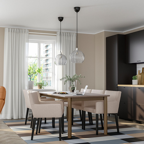 MÅRENÄS/STRANDTORP table and 6 armchairs