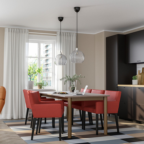 MÅRENÄS/STRANDTORP table and 6 armchairs