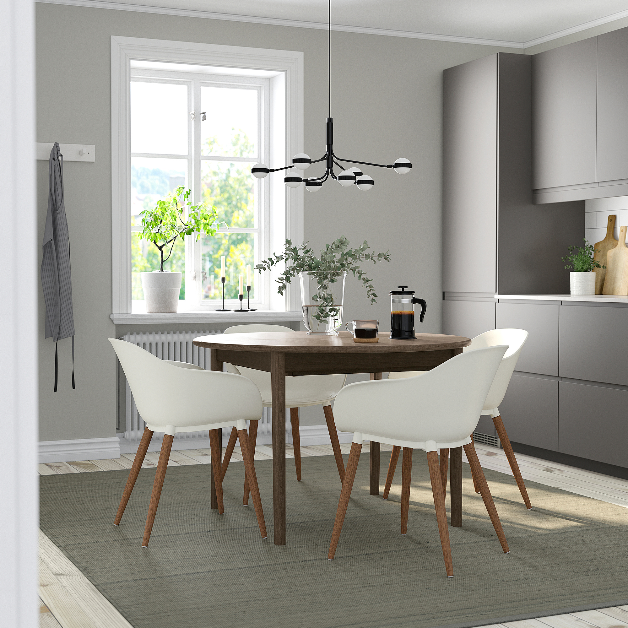 GRÖNSTA/SKANSNÄS table and 4 chairs