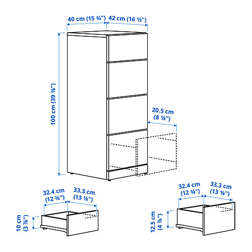 LASTARE 四格抽屜櫃