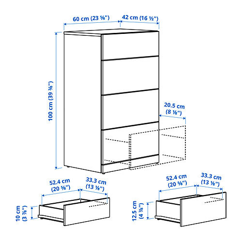 LASTARE 四格抽屜櫃
