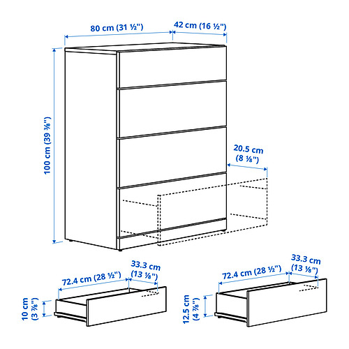 LASTARE 四格抽屜櫃