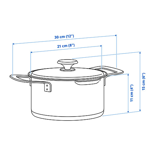 HEMKOMST Frying pan, stainless steel/non-stick coating, 11 - IKEA