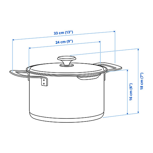 HEMKOMST Frying pan, stainless steel/non-stick coating, 11 - IKEA