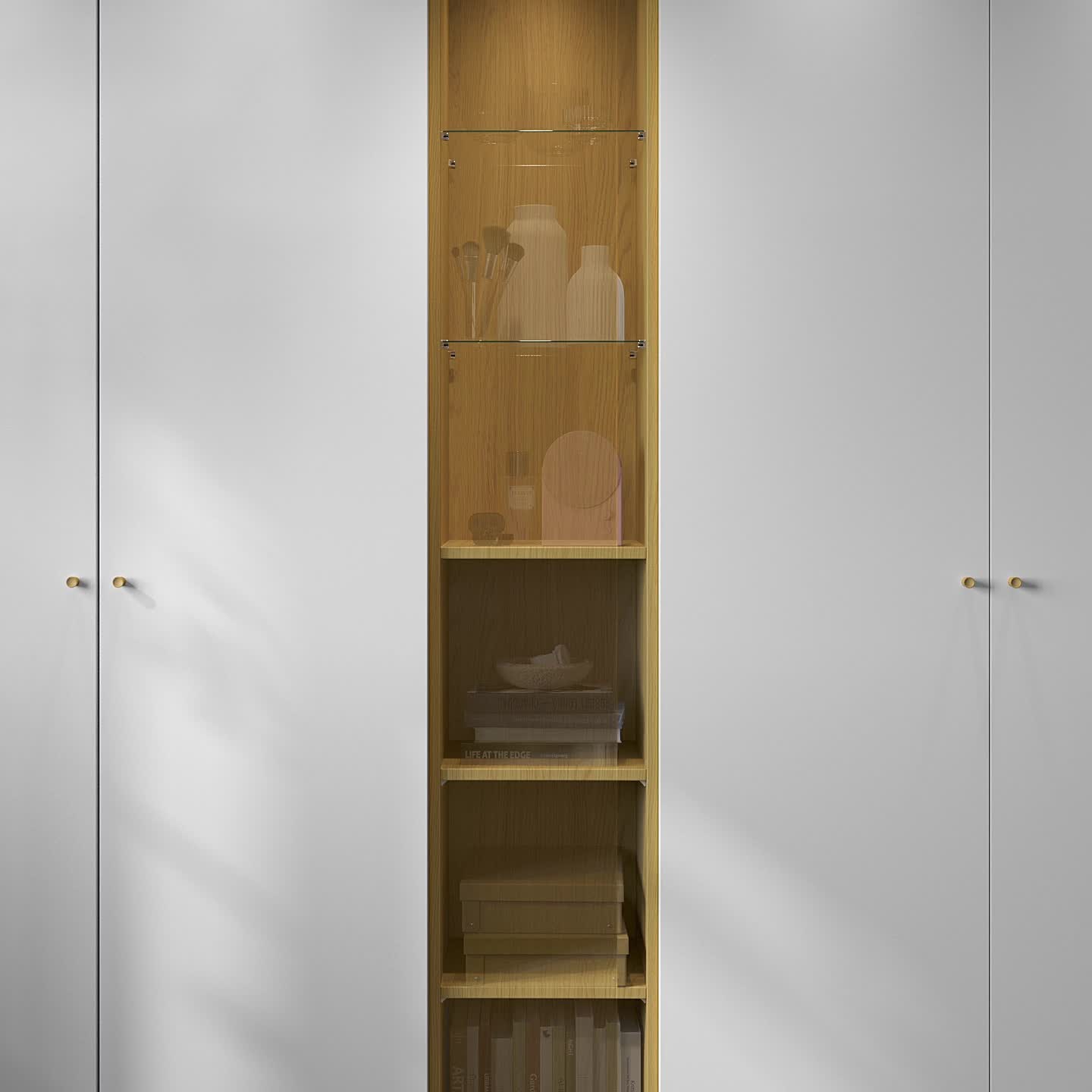 PAX - add-on mid-unit, oak effect, 35x35x201 cm | IKEA Hong Kong