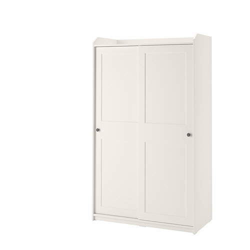 HAUGA wardrobe with sliding doors