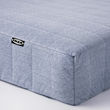 VADSÖ spring mattress, extra firm/light blue, double