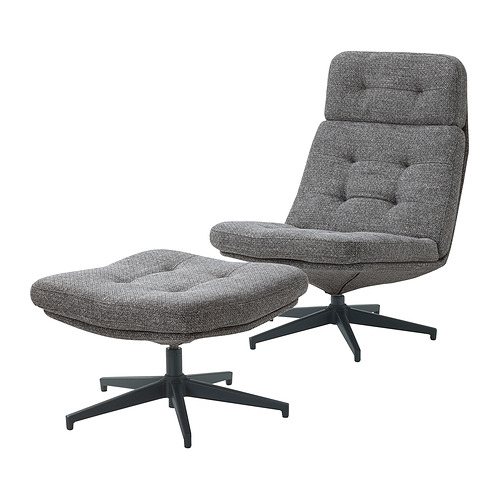 HAVBERG armchair and footstool