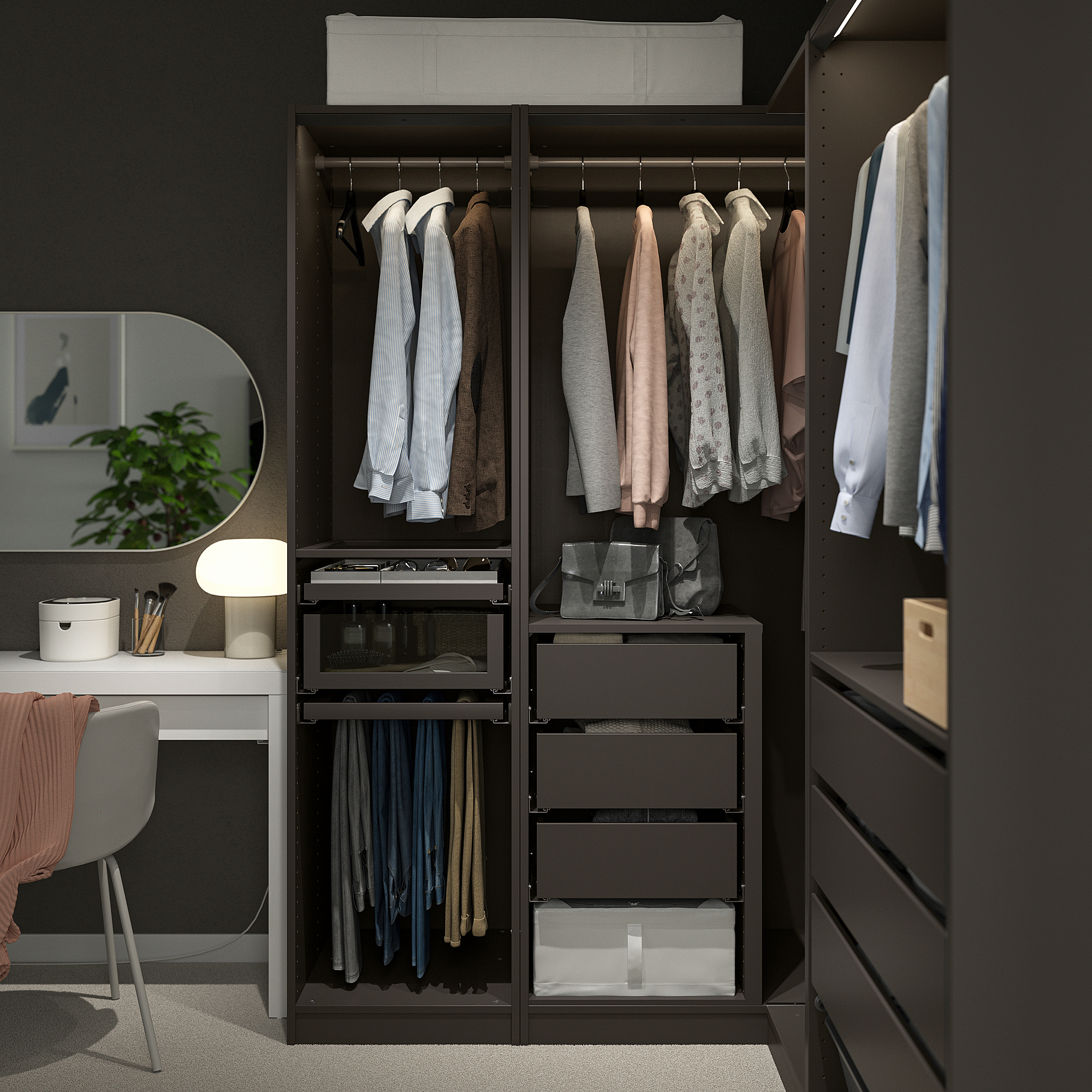 PAX corner wardrobe