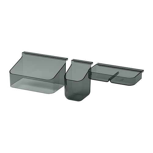 VISSLAÅN drawer organisers, set of 3