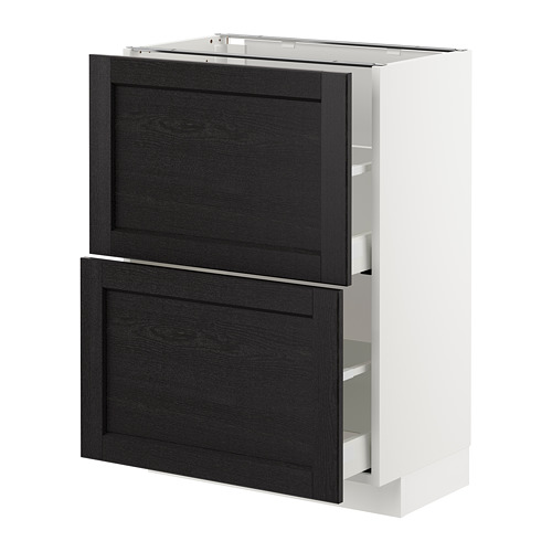 METOD base cabinet with 2 drawers