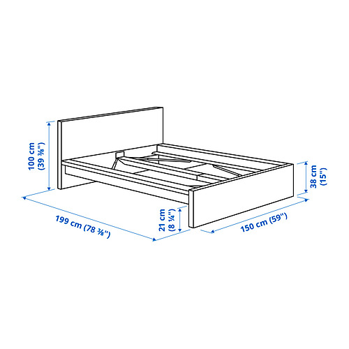 MALM bed frame, high