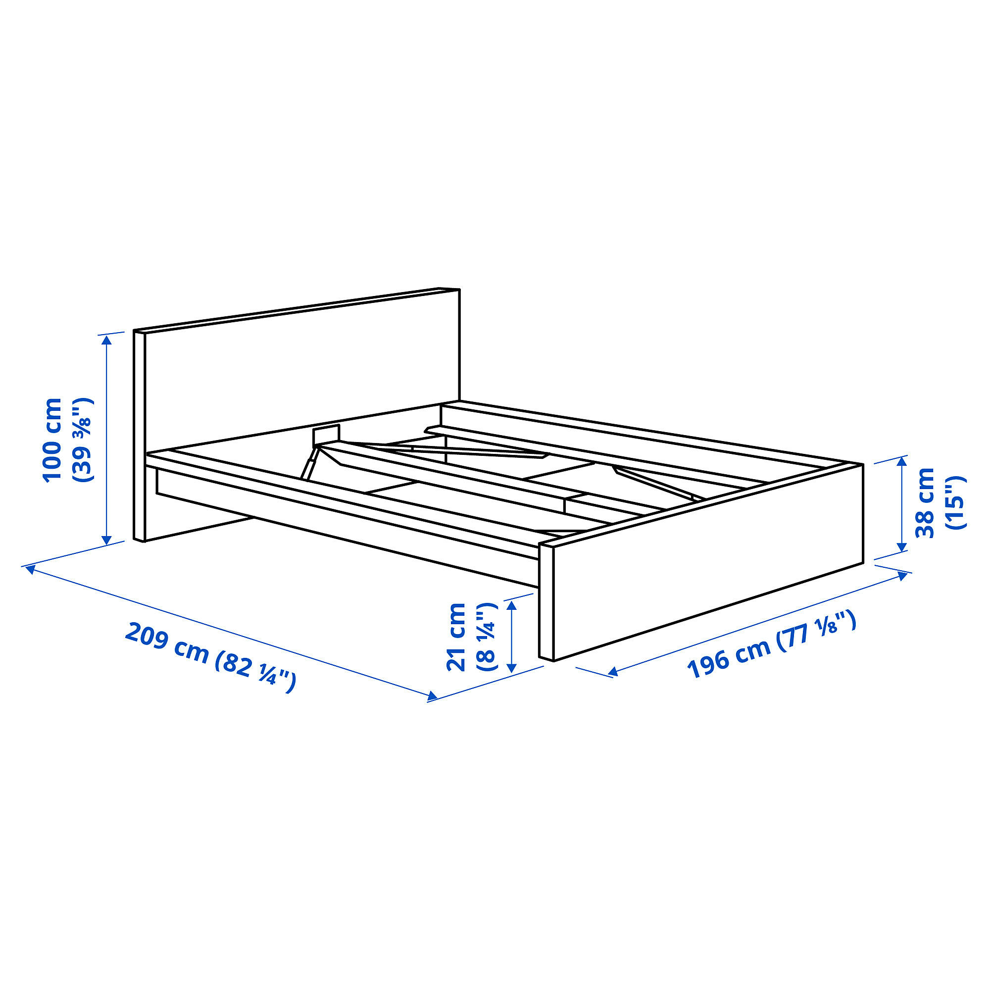 MALM bed frame, high