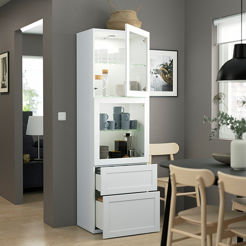 BESTÅ storage combination w glass doors