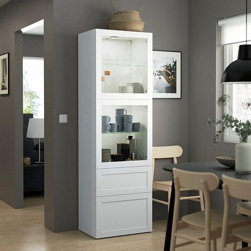 BESTÅ storage combination w glass doors