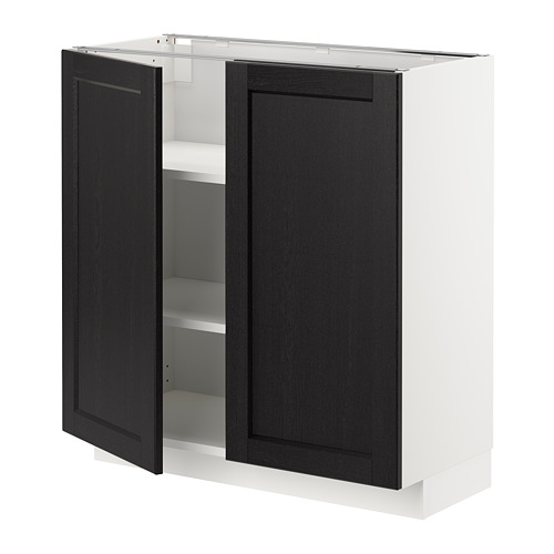 METOD base cabinet with shelves/2 doors