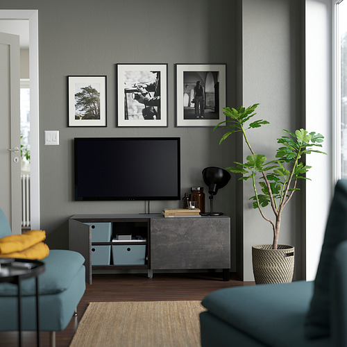 BESTÅ TV bench with doors