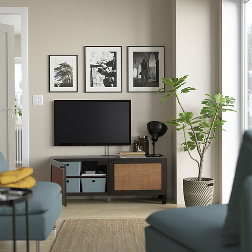 BESTÅ TV bench with doors