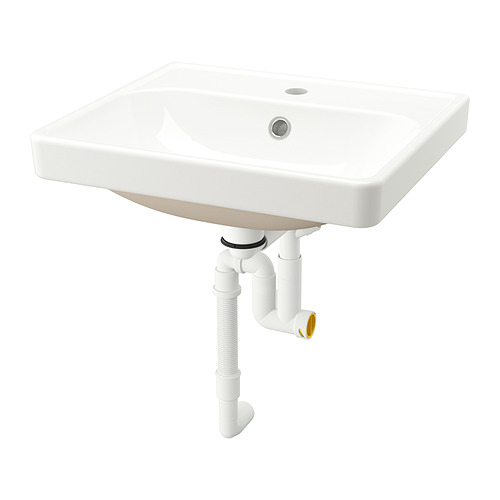 ORRSJÖN semi-recessed wash-basin w watr trp