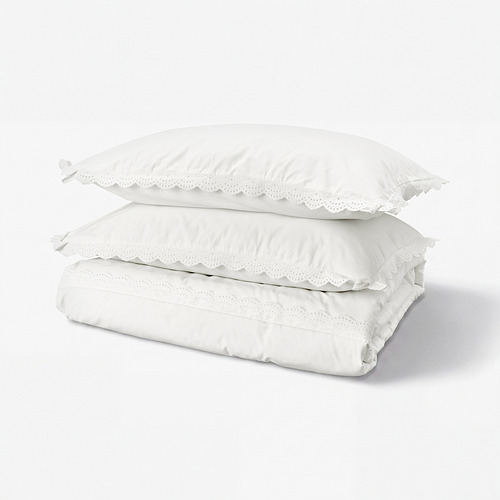 BIRGITTARÖNN duvet cover and 2 pillowcases