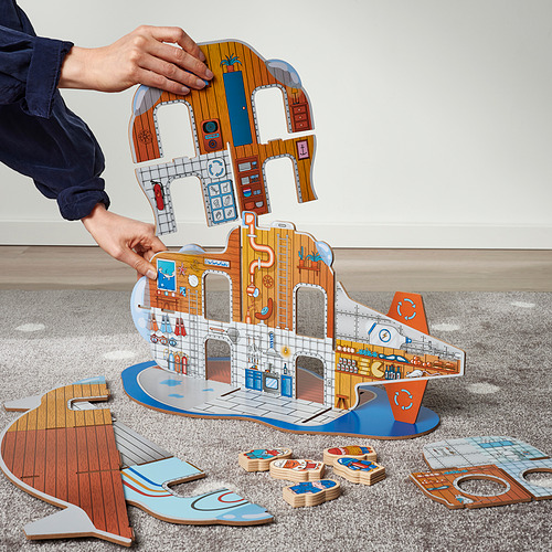 BLÅVINGAD submarine playset, 11 pieces