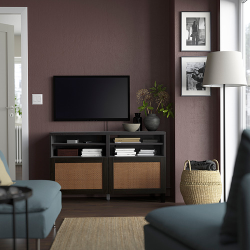 BESTÅ TV bench with doors