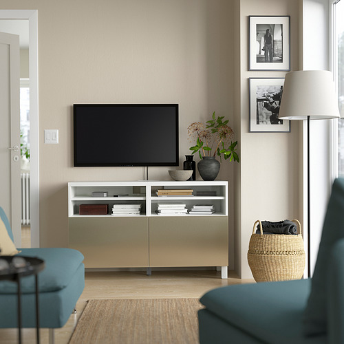 BESTÅ TV bench with doors