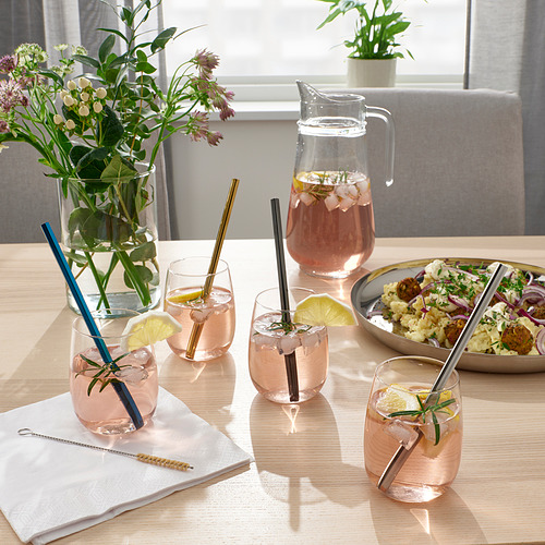 LUFTTÄT drinking straws/cleanbrush set of 5